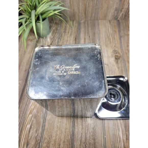 Vintage Chrome Flour Canister, Queen Line, Mid Century Modern - Picture 5 of 6